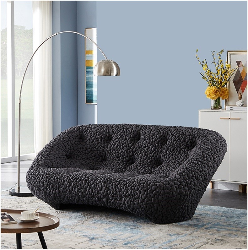 欧洛曼帝写意空间ligneroset极简弧形贝壳布艺沙发小户型网红ins创意