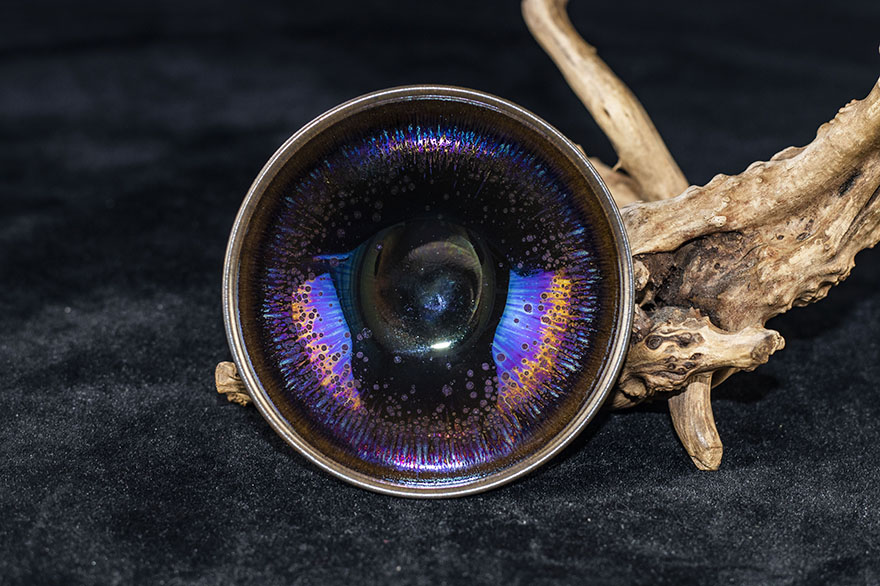 视频看货非遗传承人徐长和曜变建阳建盏礼盒装口径92cm高4cme56