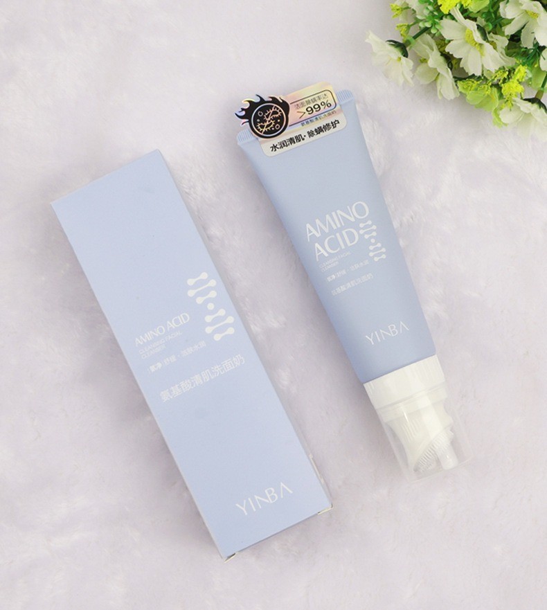 yinba茵芭氨基酸洗面奶男女除螨控油洁面乳黑头收敛毛孔深层清洁洗面