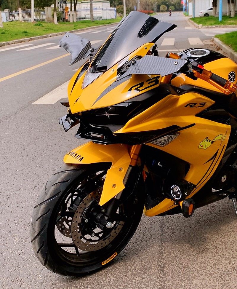 豪剑机车国四r3战神幻影摩托车跑车皮卡丘黑武士400双缸机车地平线