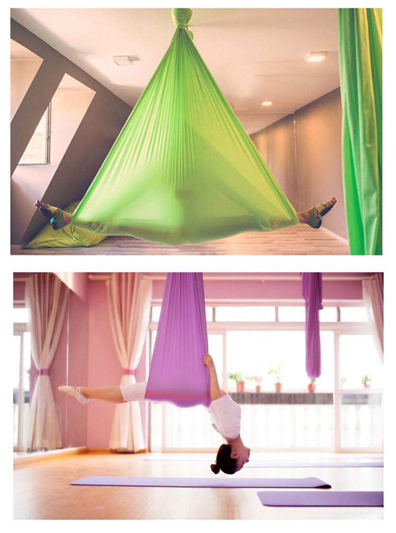 priorfitness空中瑜伽吊床加长5米套装高空家用瑜伽吊布吊绳含配件吊