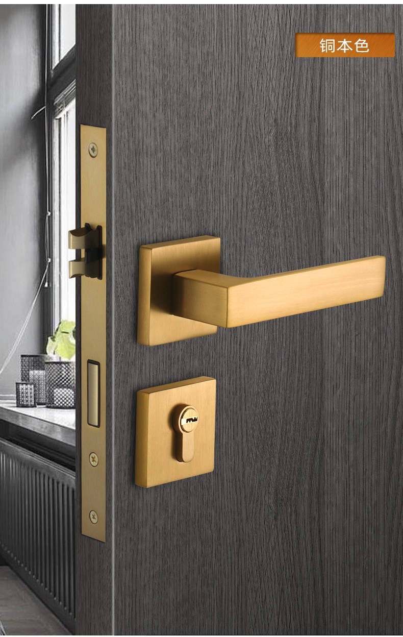 固特gt纯铜门锁