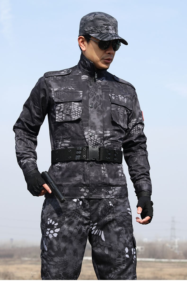 服装军迷服饰野外特种战地战术服部作战服作训服军训服黑鹰迷彩180xxl