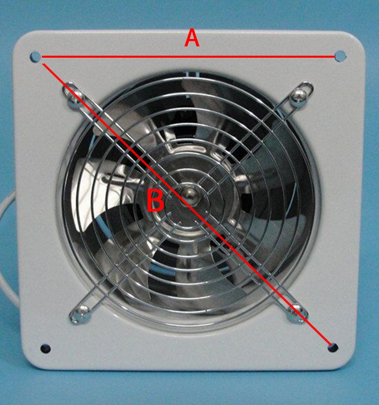 排气扇厨房油烟换气扇低声排风扇卫生间挂窗式强力抽烟机风扇黑色6寸