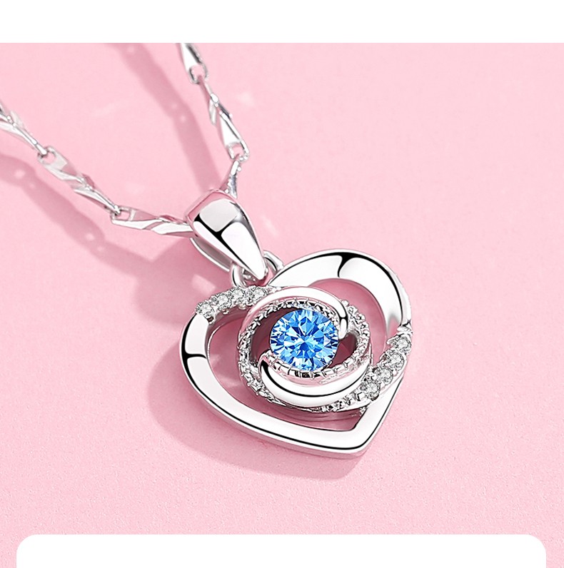 迪后轻奢品牌永恒之心项链女简约小众设计爱心锁骨链高级感首饰品七夕