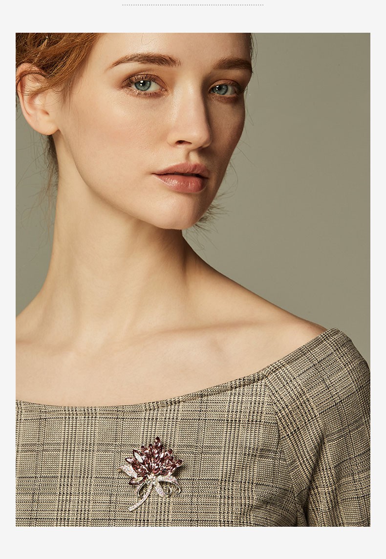 纪诗哲花束胸针女胸花宴会气质送女友老婆情人节生日礼物紫色