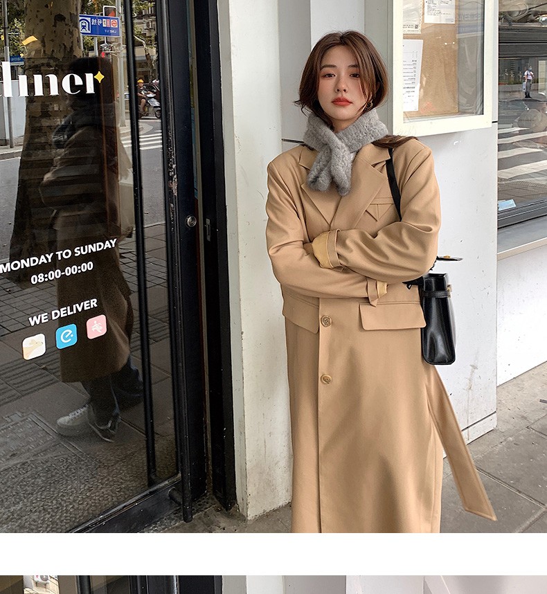 恒源祥貂毛编织双面围巾韩版时尚女式百搭精制显白裘皮围脖 米黄色 宽