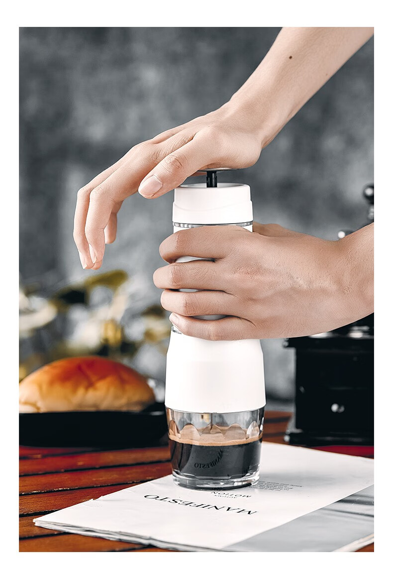 bincoo咖啡机便携式手压咖啡机手动意式浓缩胶囊咖啡机家用小型随身