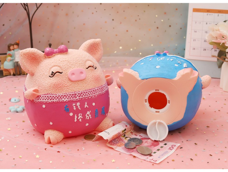 电狐dianhu创意可爱猪猪存钱罐大容量成人储蓄罐防摔储钱罐男女孩生日
