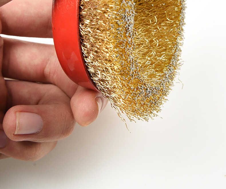 除锈钢丝刷钢丝轮打磨除锈抛光角磨机电动碗型100型打磨轮手磨机 加厚