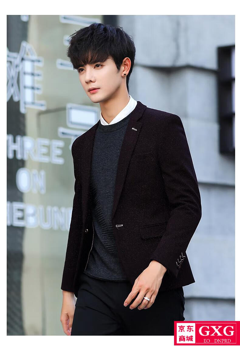 eo gxg dn prd意大利风国际品牌男装2021男士休闲西服修身青年秋季