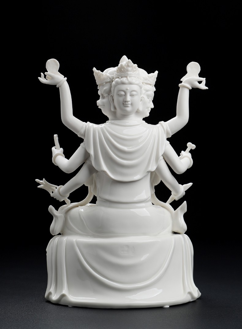 七珍12吋16吋斗姆元君斗母陶瓷神像摆件道教斗姥星君家用居家供奉h470