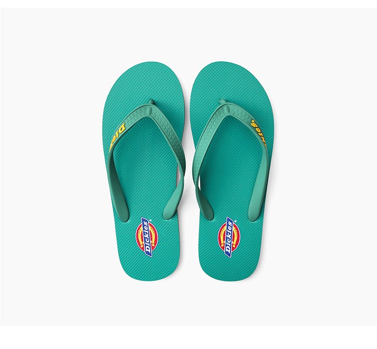 dickies拖鞋人字拖男潮夏季户外穿夹脚防滑耐磨软底沙滩防水黄色40