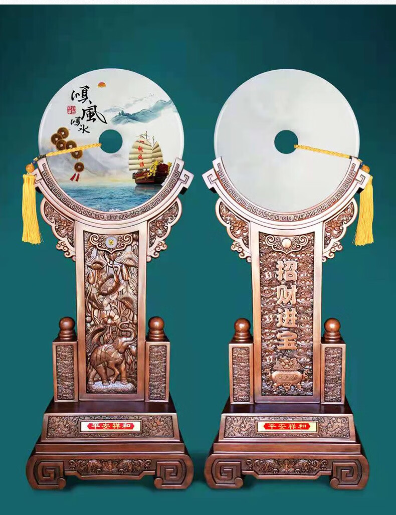聚善缘平安扣落地摆件大号送朋友开业乔迁新居礼品酒店大堂工厂公司