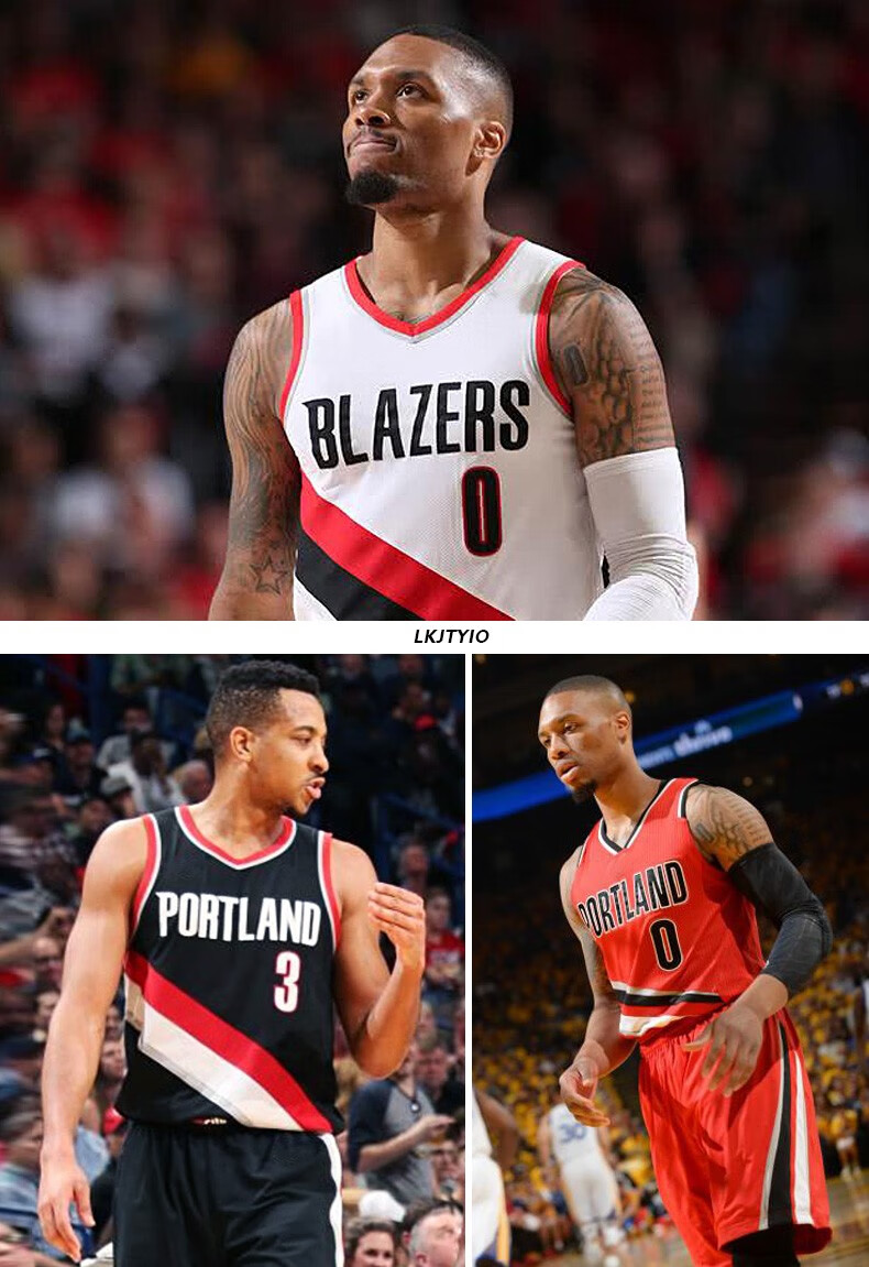 开拓者球衣篮球服套装男定制0号利拉德00号安东尼篮队服新款球服训练