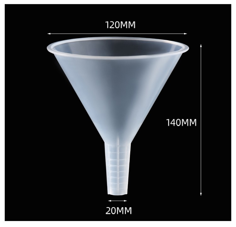 比克曼生物塑料漏斗 长颈透明三角漏斗 锥形加厚大口径小号大号实验室