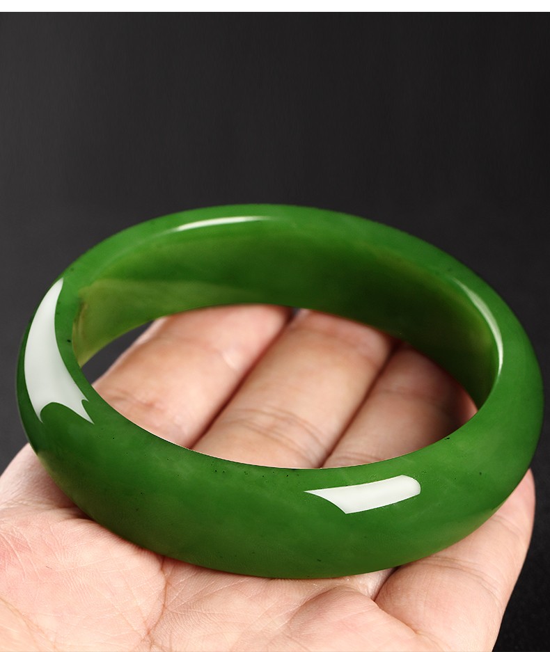 玉等我和田玉手镯女款碧玉手镯玉石手镯玉镯子内径54mm