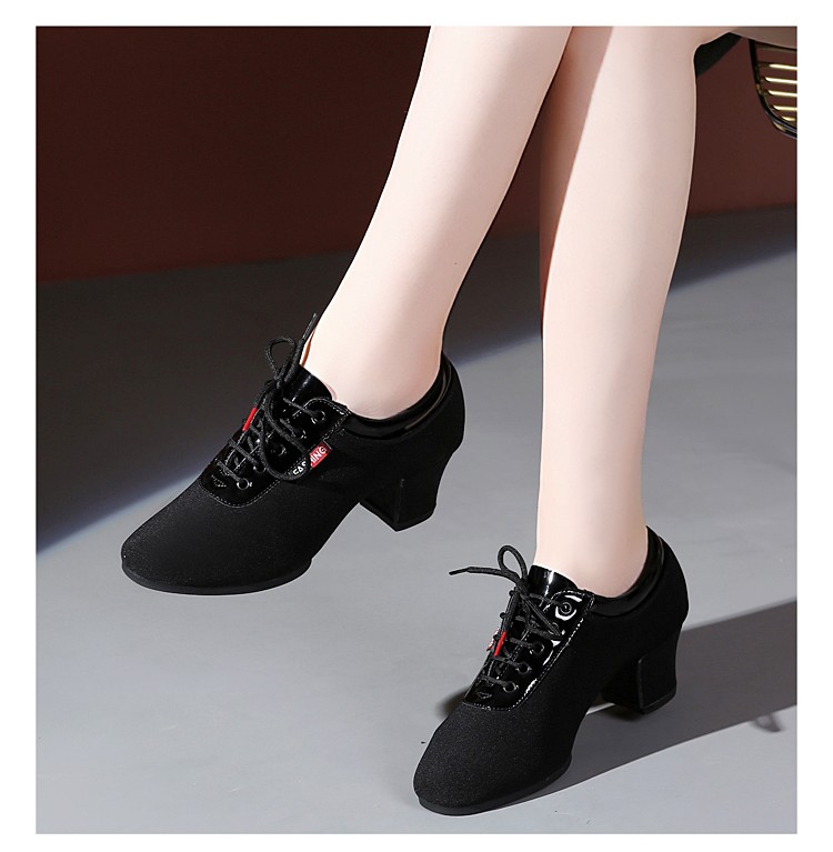 丹宝罗doubl丹宝罗拉丁舞鞋成年女广场舞女鞋舞蹈鞋牛津布软底舞鞋