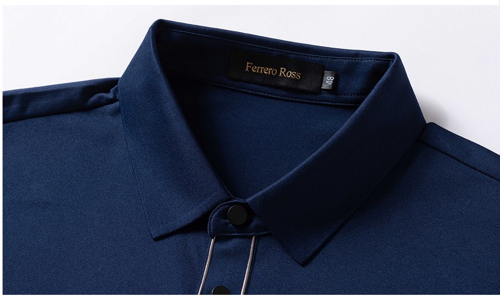 清凉一夏ferreroross男士2022春夏时尚商务男士短t恤polo衫hd219150