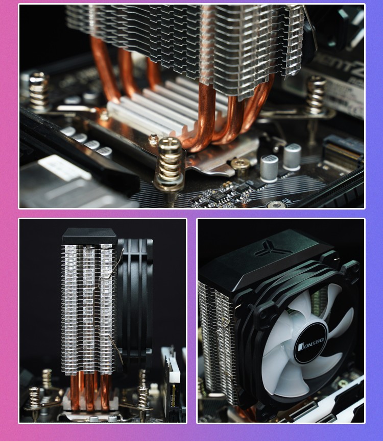 乔思伯jonsbocr1300cpu散热器三铜管台式电脑风扇塔式风冷i3i5amdcr