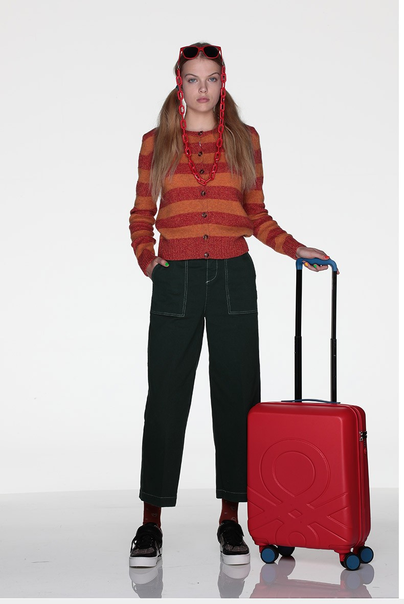 benetton贝纳通拉杆箱万向轮旅行箱女学生登机箱纯色行李箱男ins风小