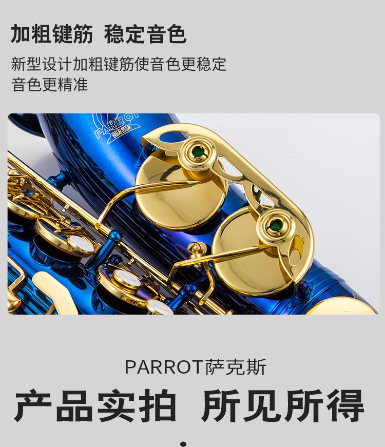 鹦鹉parrot中音萨克斯降e调高音降b调萨克斯风初学成人演奏考级 电泳