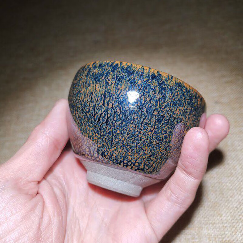 【建盏名称】鹧鸪斑百花 【作者】罗守华 【用途】品茗,自用,收藏