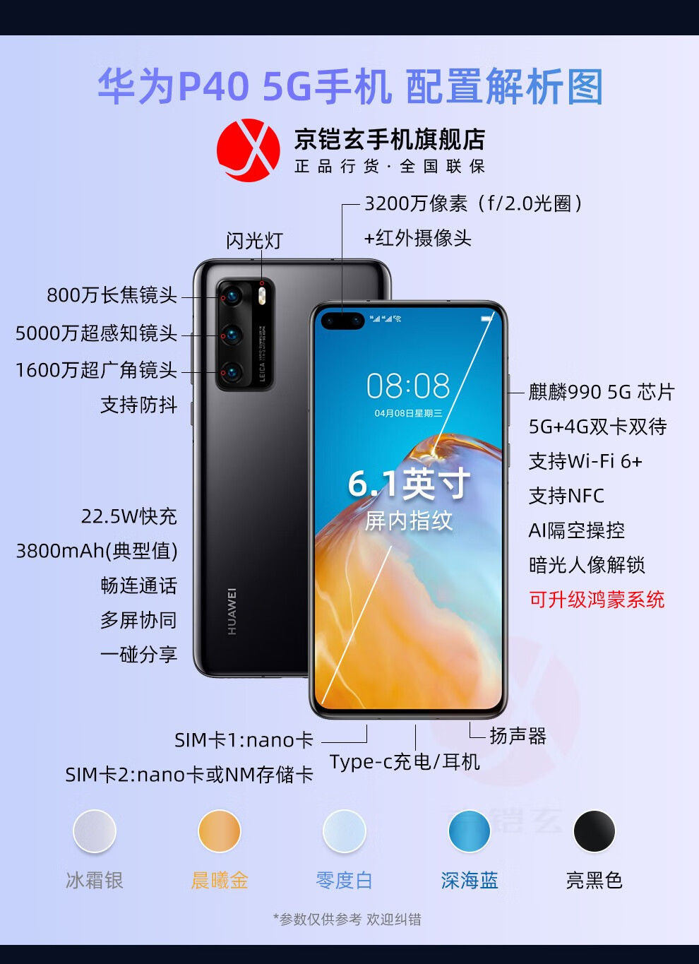 华为p405g手机支持升级鸿蒙系统亮黑色8128g全网通