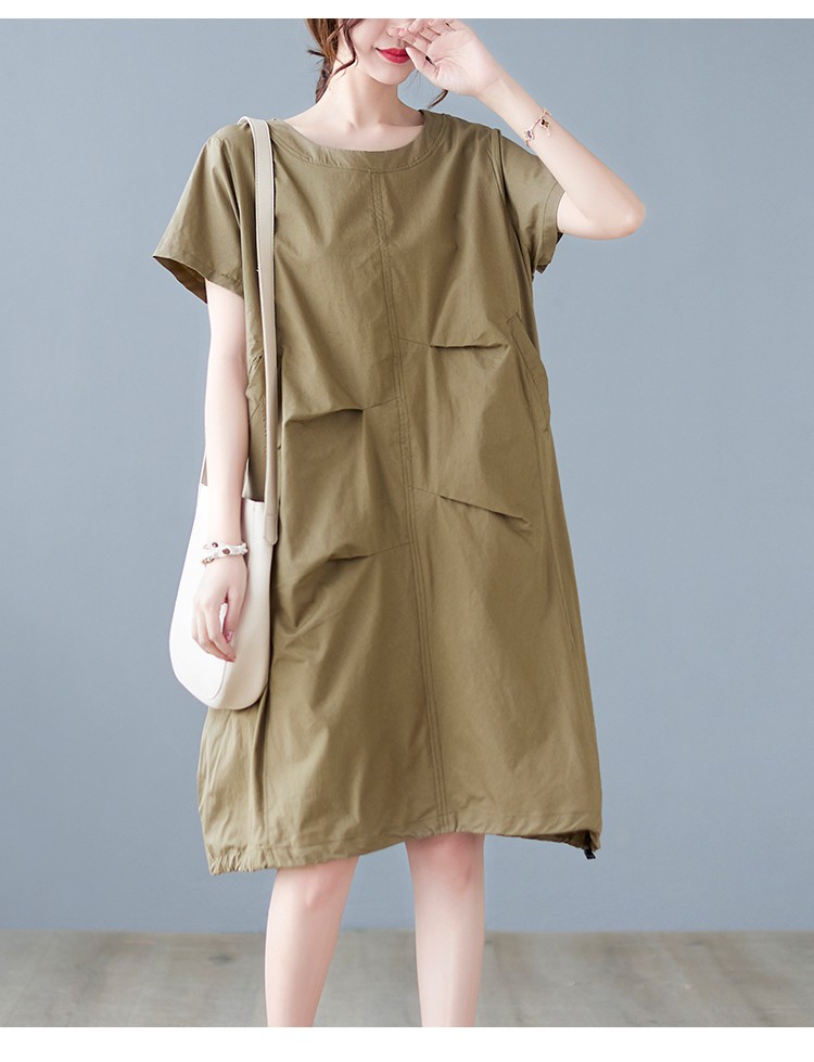 夏季宽松遮肚子显瘦休闲工装裙子肥婆衣服胖妹穿搭黑色xl适合130150斤