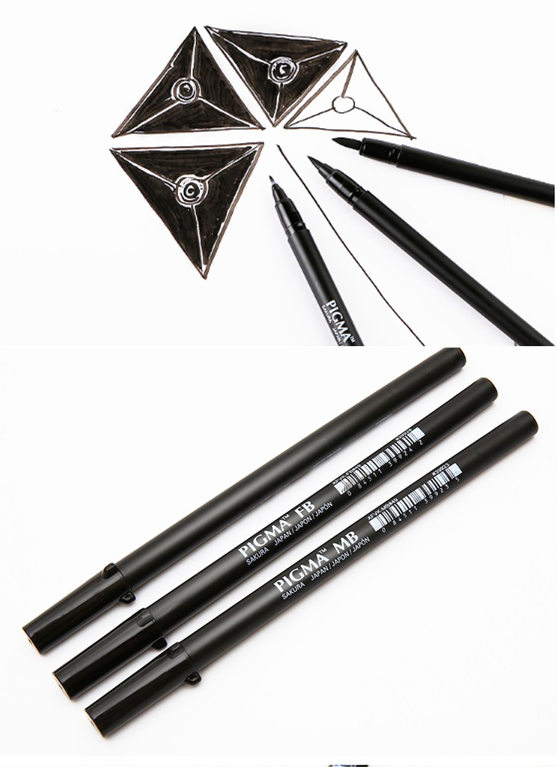 日本樱花sakura秀丽笔xfvk勾线软毛笔书法笔大中小楷学生练字绘画笔3