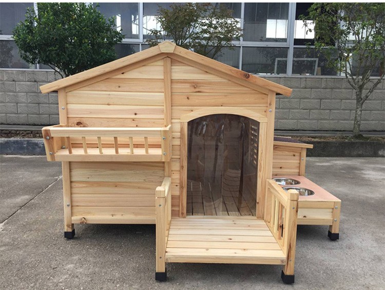 筱宠大型狗屋大号金毛狗窝户外宠物笼大型犬狗笼木质户外狗房用品m