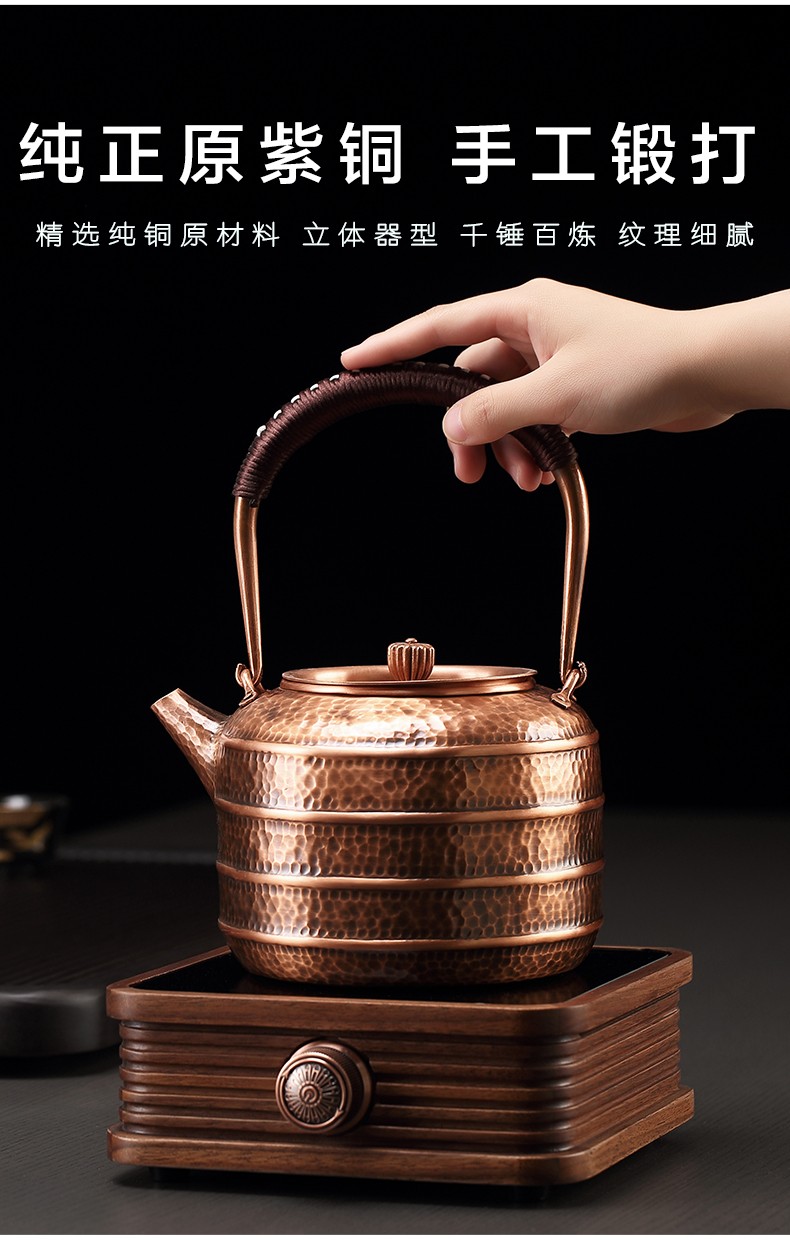 询匠一张打铜壶纯手工大容量烧水壶大号功夫泡茶专用煮水煮茶壶电陶炉