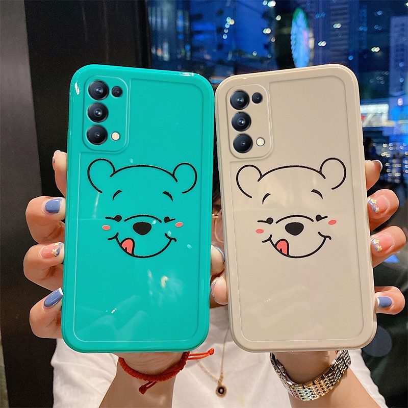 waidm opporeno5手机壳女新pro镜头全包5k硅胶亮面软套防摔网红小熊