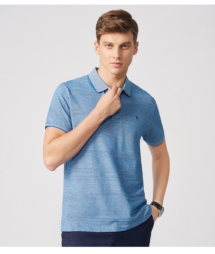 杉杉 短袖polo衫男 2021夏季新款棉质弹力男士体恤衫商务休闲男上衣