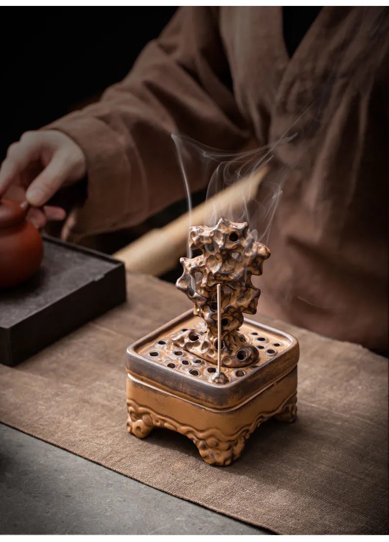 谷雨香炉家用香熏炉居家陶瓷香炉檀香盘香炉沉香炉线香炉香道茶道禅意