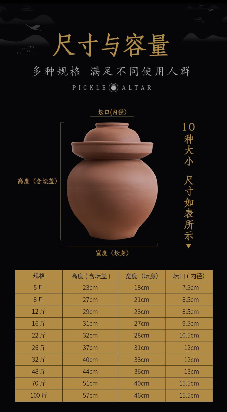 无釉陶瓷老式传统酸菜淹制腌菜缸咸菜泥瓦罐 装水容量12斤【图片 价格