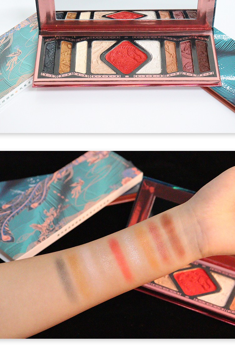 眼影盘中国古风浮雕眼影盘雕花高光珠光多功能珠光亮片眼影眼影棒