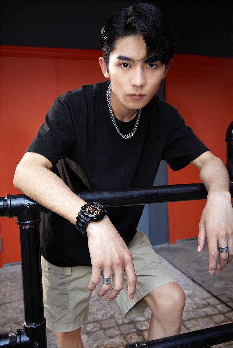 卡西欧手表casio黑金黑武士gshock男士明星代言运动石英日韩腕表防水