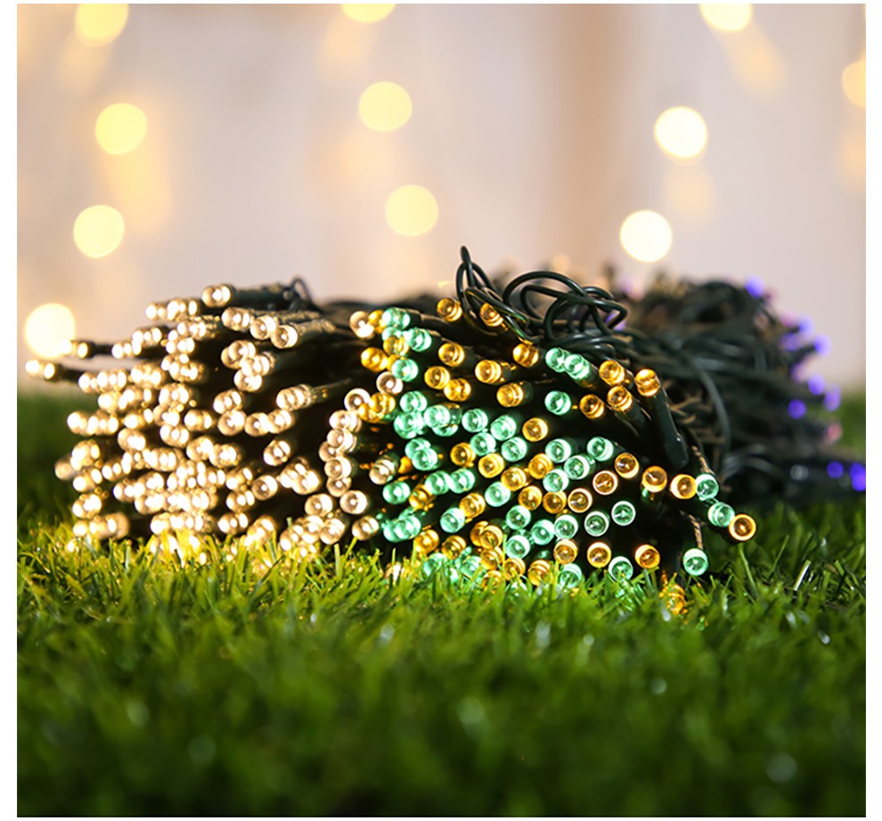 金树林太阳能灯串led彩光串灯户外庭院灯装饰灯防水星星灯树灯花园