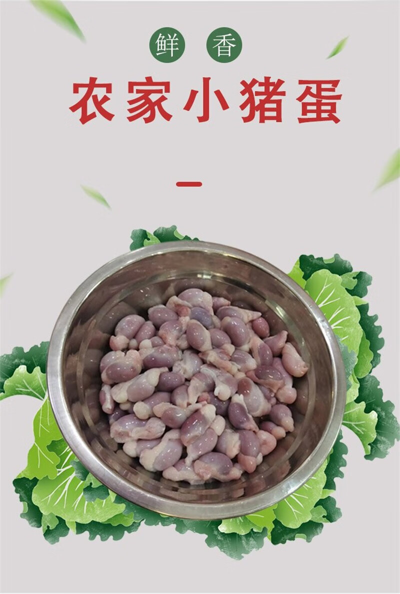 新鲜小猪蛋 乳猪蛋 现摘新鲜农家小猪蛋 猪睾丸 猪宝 不带花肠烧烤