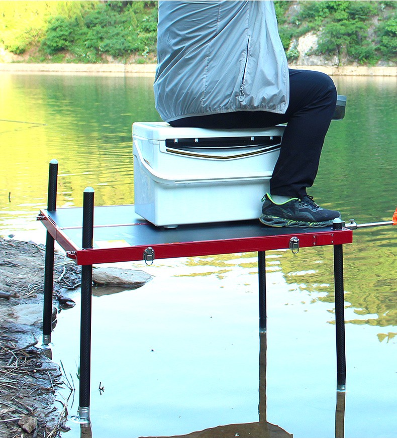 龙王恨loonva钓台新款特价碳素大台面可折叠加固大钓台加粗加厚升级脚