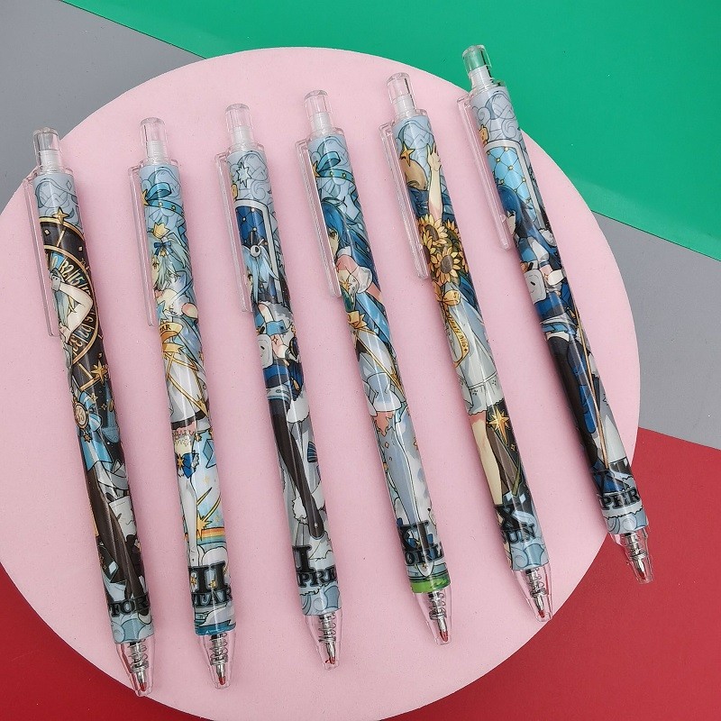 幻星集盲盒按动笔卡通创意个性小清新少女心动漫二次元周边文具签字笔