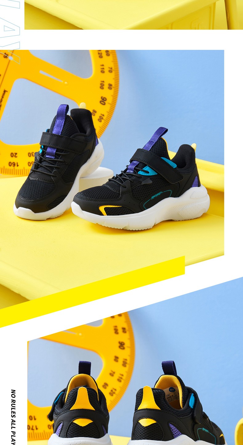 361童鞋男童儿童休闲鞋2021年秋季新款中大童儿童运动鞋碳黑35