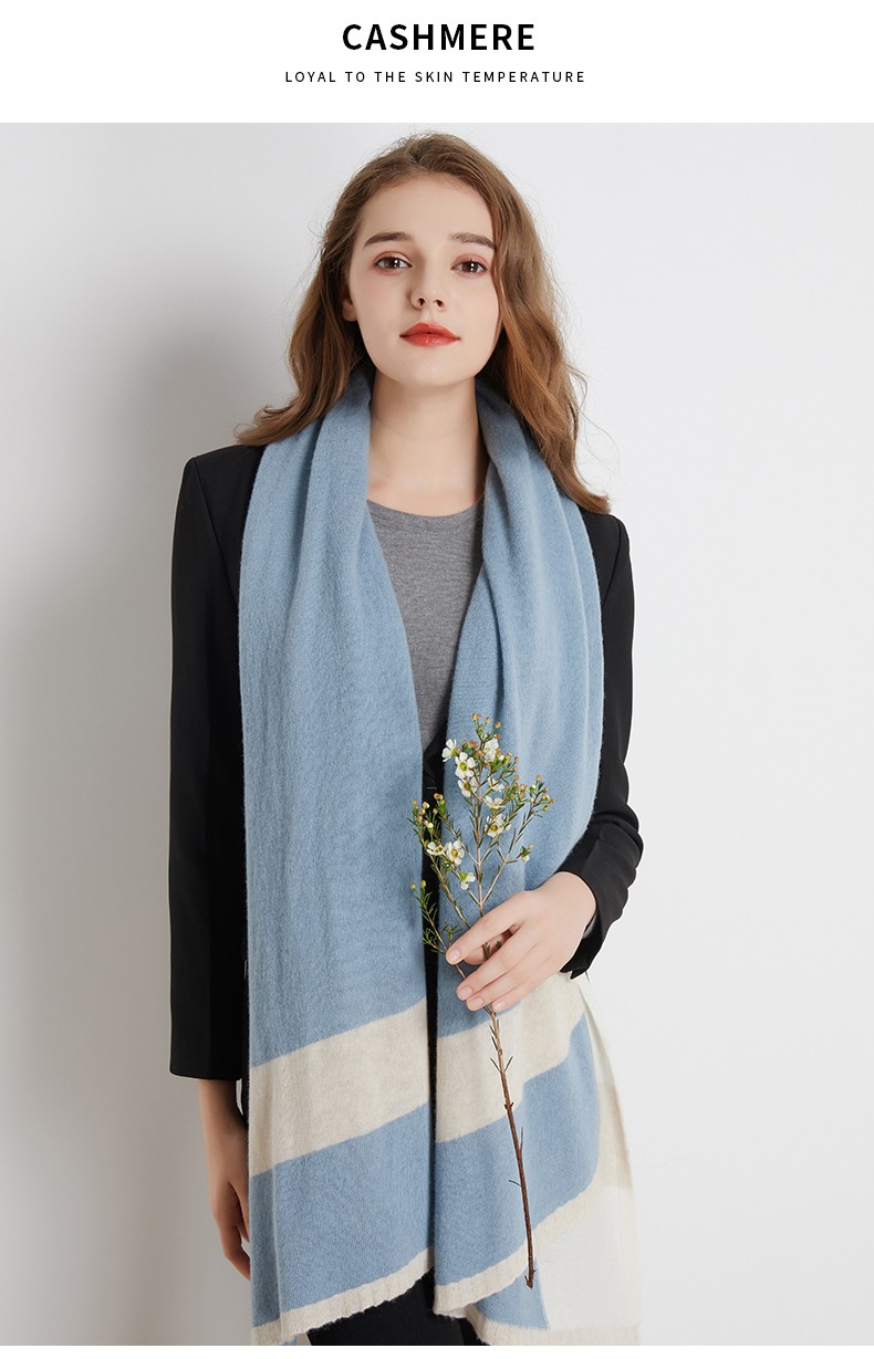 礼盒装索沛suopei100纯羊毛围巾女冬款披肩加厚女士围巾百搭保暖围脖