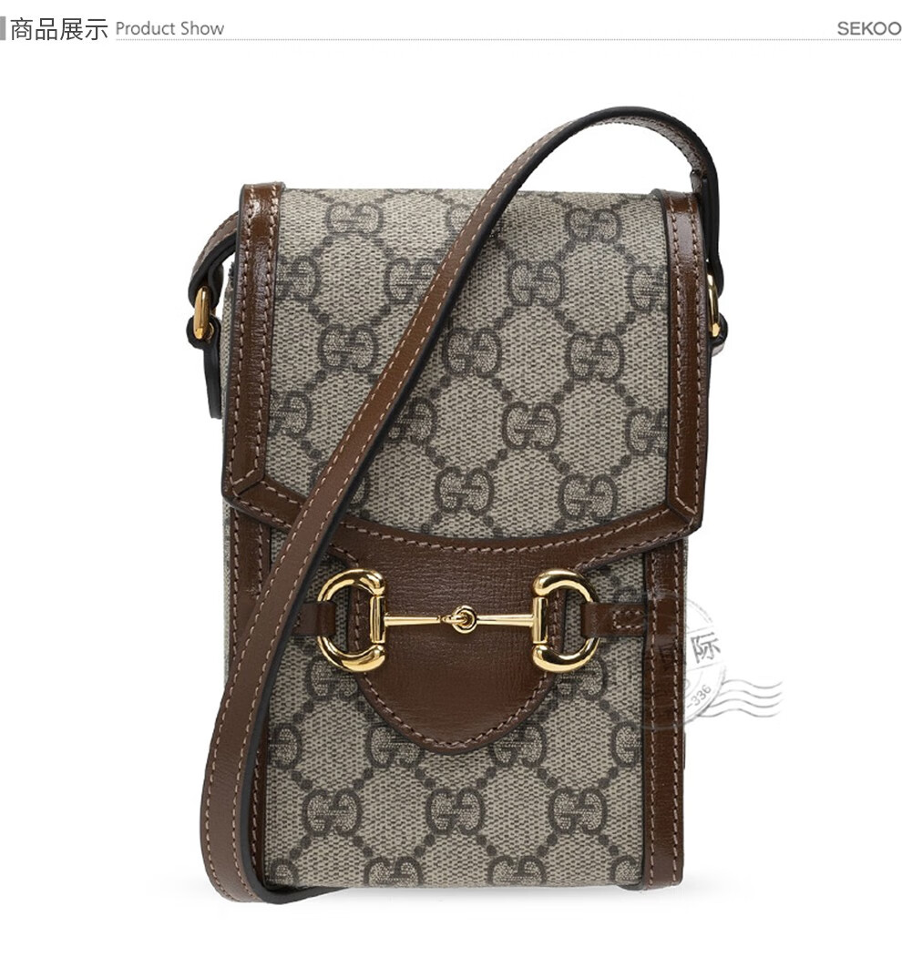 古驰(gucci)男女同款1955系列迷你马衔扣单肩斜挎手袋手机包625615 92