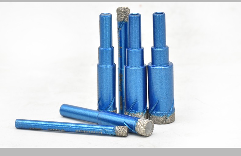 芙蓉花瓷砖干打钻头6mm玻璃大理石钎焊开孔器定位不加水打孔6mm两支