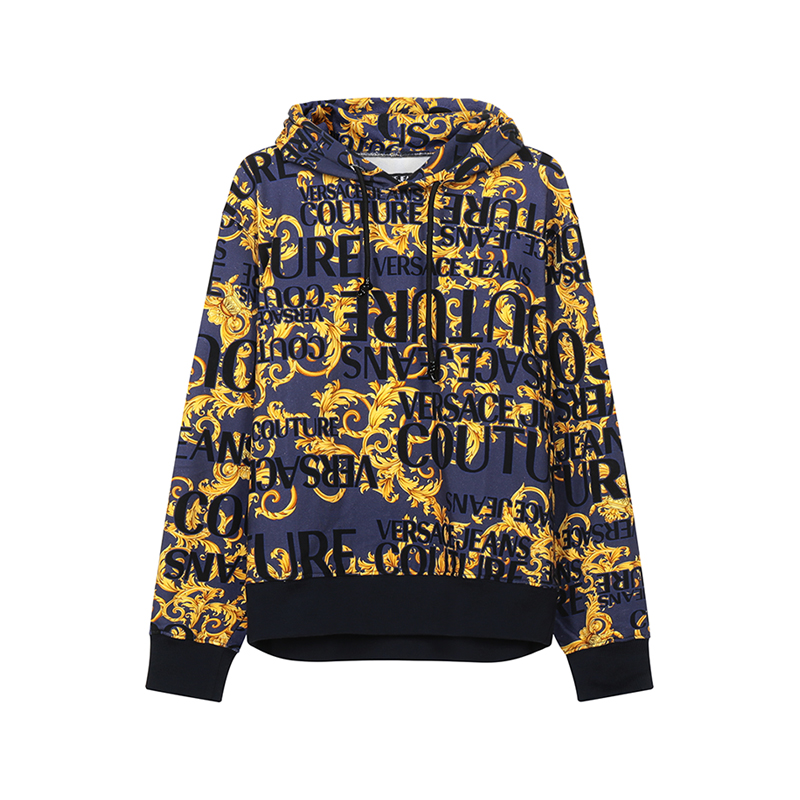 包邮范思哲versacejeans男士连帽长袖卫衣运动衫b7gva7f3sm600200深