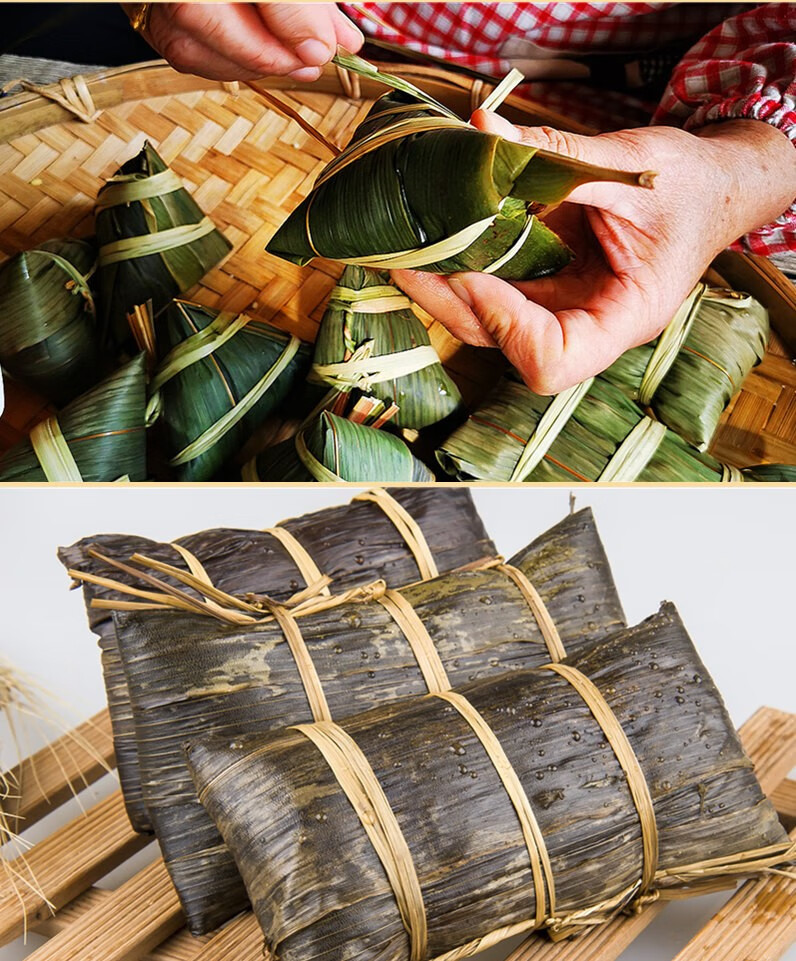 广西灰水粽凉粽小长条斋粽碱水枧水粽端午新鲜手工特产 5条粽子【送