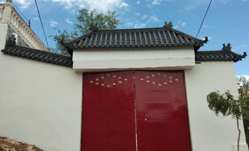 仿古瓦树脂瓦一体中式屋檐装饰塑料小青瓦假门头古建围墙琉璃瓦片100