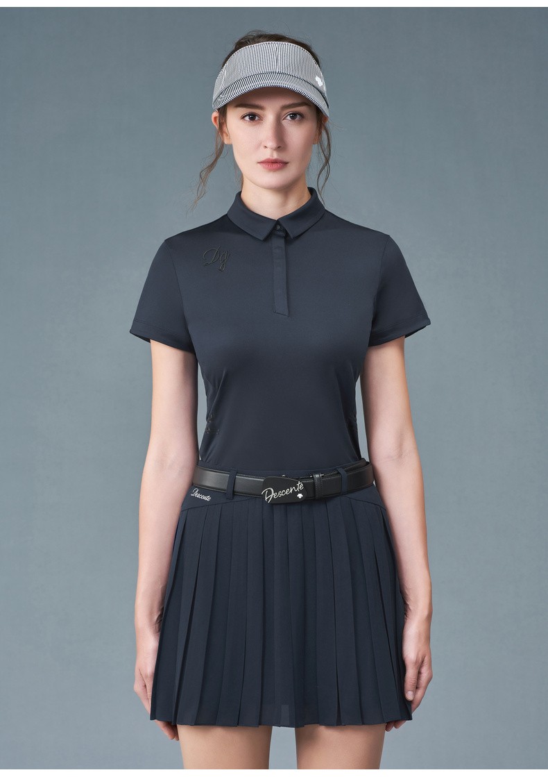 descente迪桑特 golf 女子短袖polo衫 g132wfts72 白色-wt m(165/84a)